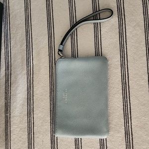 Coach corner zip wristlet